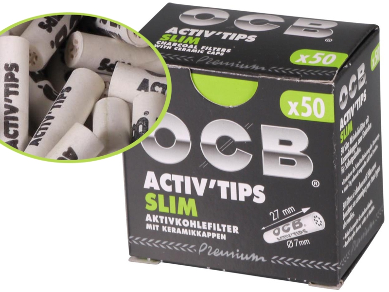  OCB ACTIV TIPS 7mm SLIM 50  