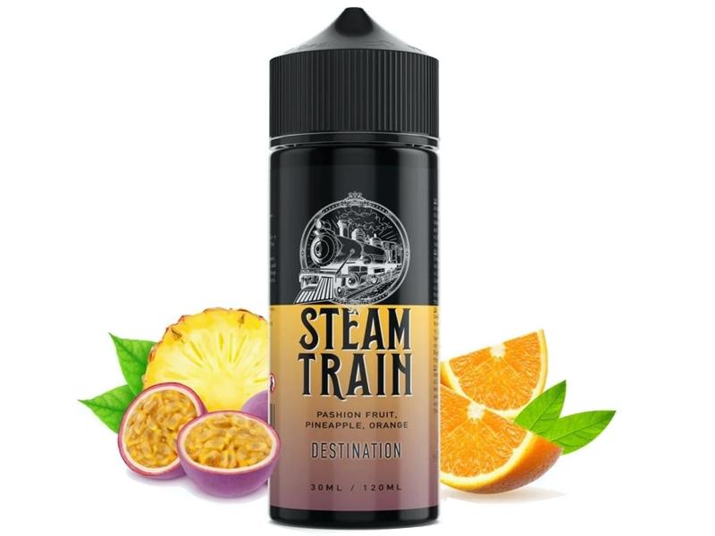 13080 - STEAMTRAIN Flavour Shot DESTINATION 30ml / 120ml (ανανάς, φρούτα του πάθους και πορτοκάλι)
