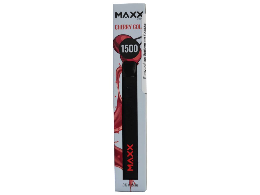 13140 - Ηλεκτρονικό τσιγάρο μιας χρήσης MAXX VAPE CHERRY COLA 3.4ml χωρίς νικοτίνη (κόλα με κεράσι)