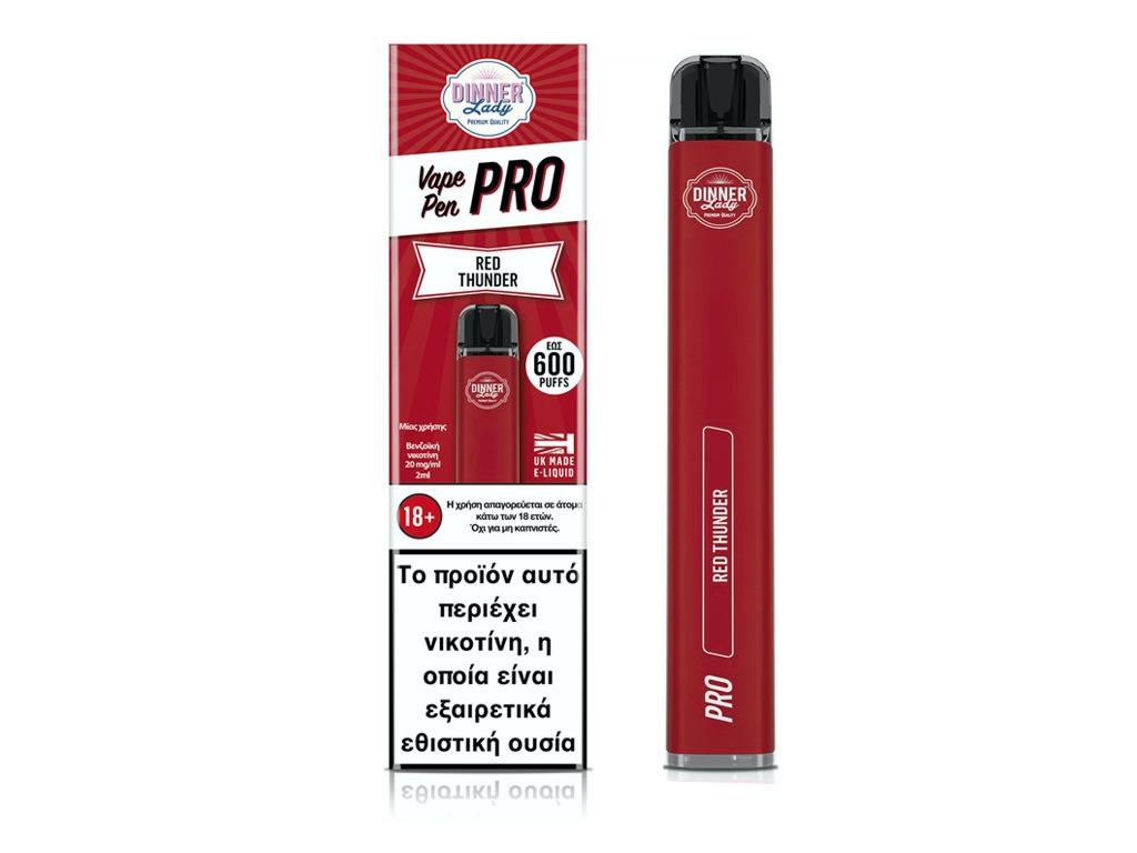     DINNER LADY VAPE PEN PRO 600 RED THUNDER 20mg ( ) 2ml