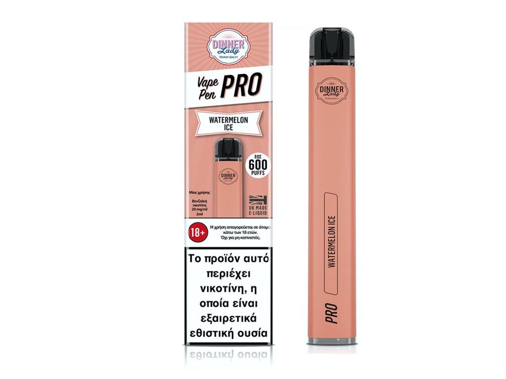     DINNER LADY VAPE PEN PRO 600 WATERMELON ICE 20mg ()  2ml
