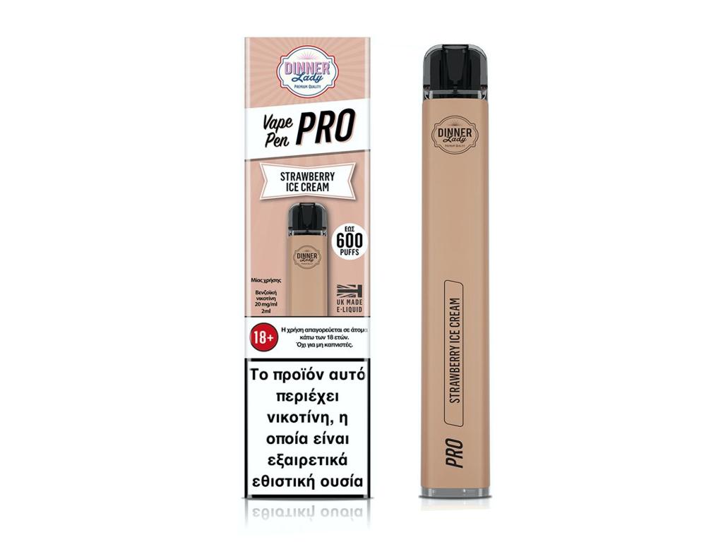     DINNER LADY VAPE PEN PRO 600 STRAWBERRY ICE CREAM 20mg ( ) 2ml