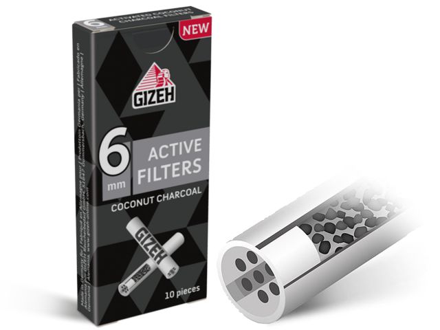 13380 - GIZEH BLACK ACTIVE FILTERS 6mm 10 