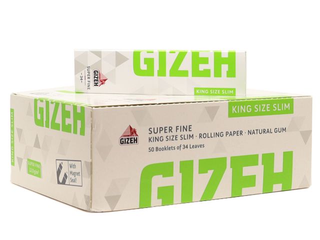 GIZEH KING SIZE SLIM SUPER FINE 34 SUPER FINE   (  50)