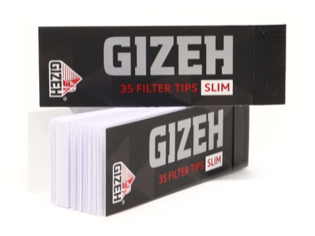 GIZEH BLACK FILTER TIPS SLIM 