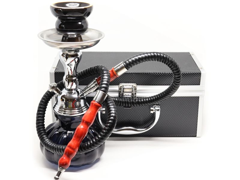  HOOKAH BLACK IN ALUBOX 665-5341 25cm  