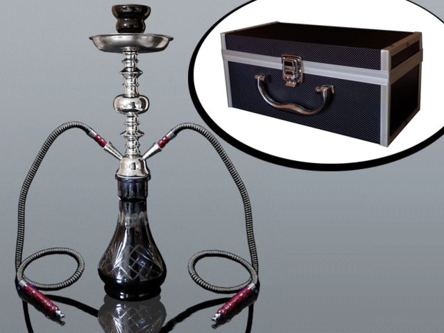 13441 -  MADO SHISHA  48cm HOOKAH 2 HOSE BLACK 665-5510   