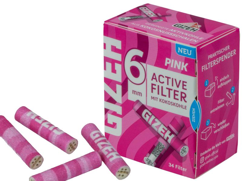 13450 -  GIZEH PINK 6mm   Active Filter 34