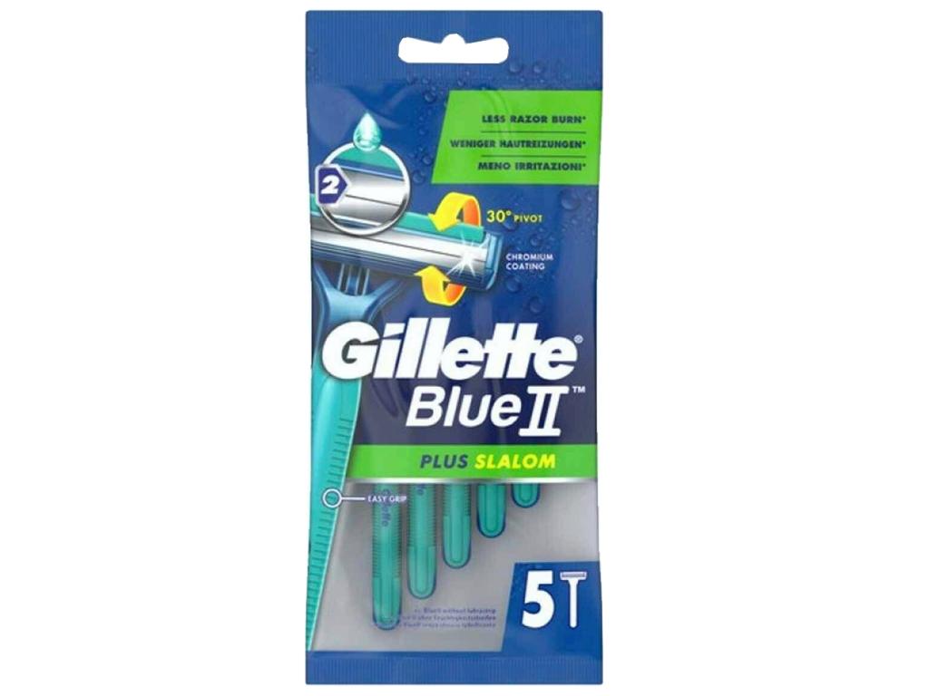 GILLETTE BLUE II PLUS SLALOM - Ξυραφάκια Μιας Χρήσης (Συσκ. 5 τμχ.)