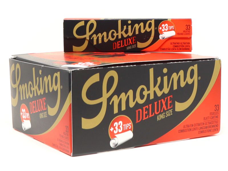 Smoking Deluxe King Size + Tips με Τζιβάνες (κουτί των 24τεμ)