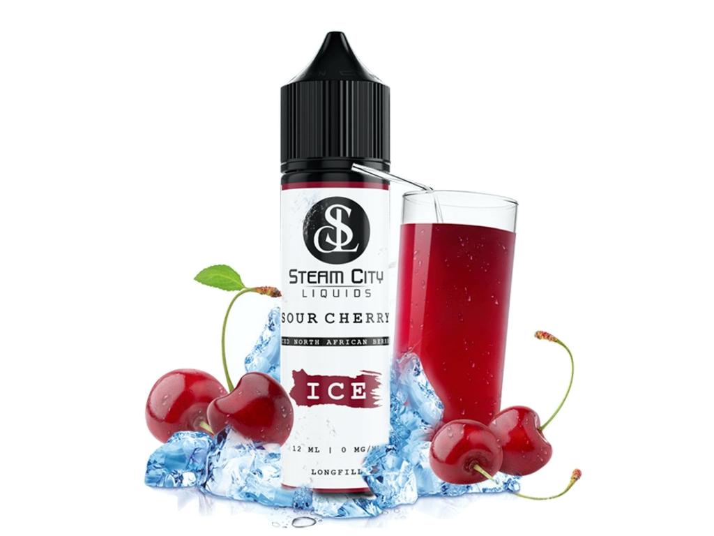 13544 - STEAM CITY SOUR CHERRY FLAVOUR SHOT 12/60ML ()