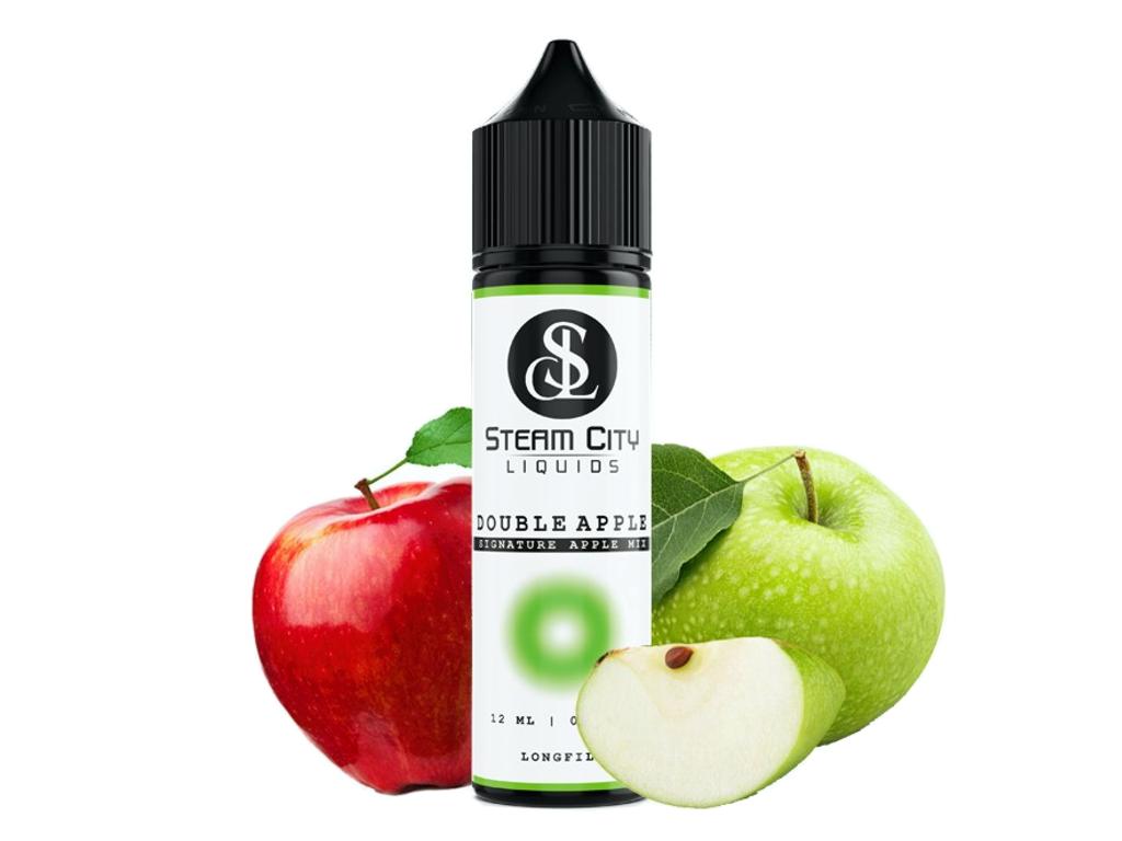 STEAM CITY DOUBLE APPLE FLAVOUR SHOT 12/60ML (   )