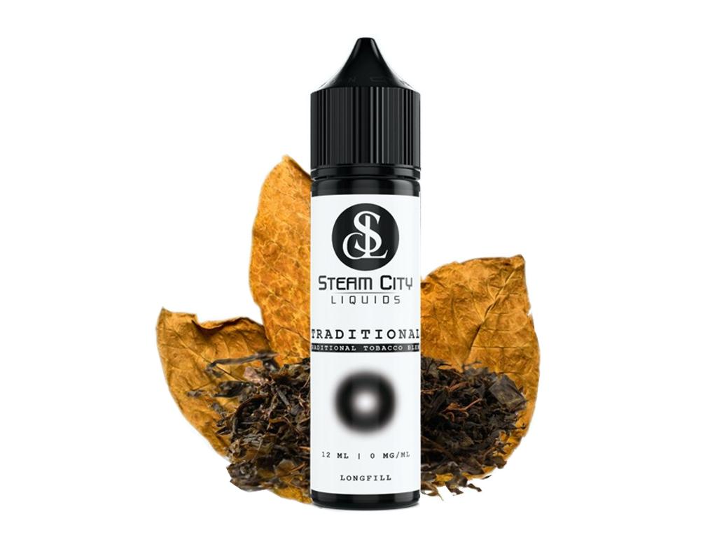 STEAM CITY TRADITIONAL FLAVOUR SHOT 12/60ML (καπνικό)