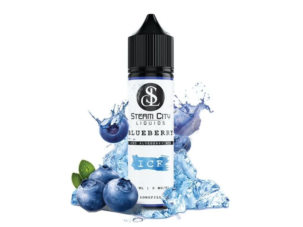 13555 - STEAM CITY BLUEBERRY ICE FLAVOUR SHOT 12/60ML (βατόμουρα με πάγο)