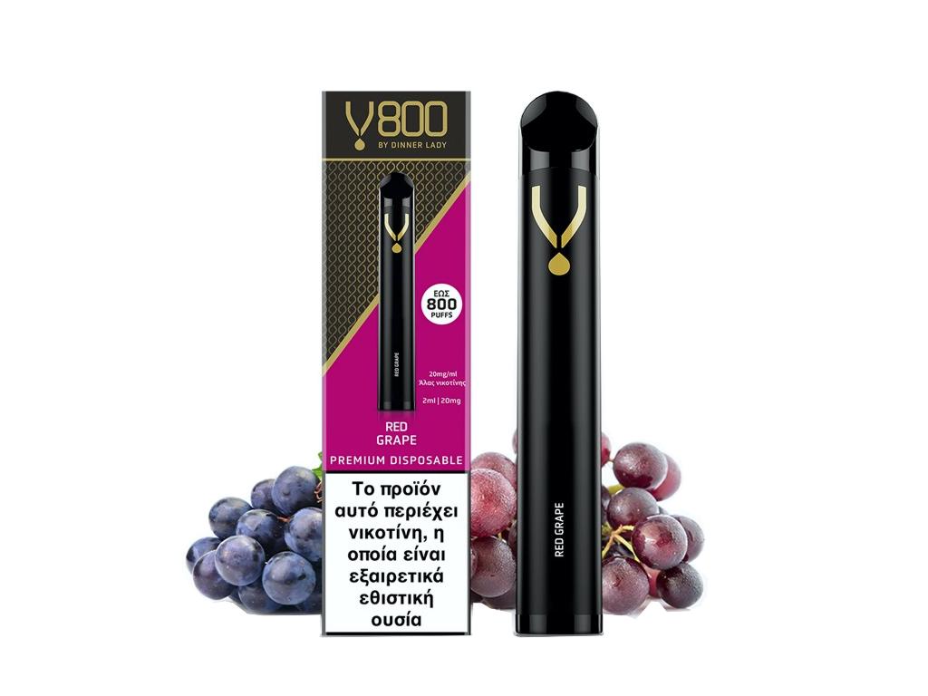 13585 -     DINNER LADY V800 2ml Disposable RED GRAPE 20mg ( )