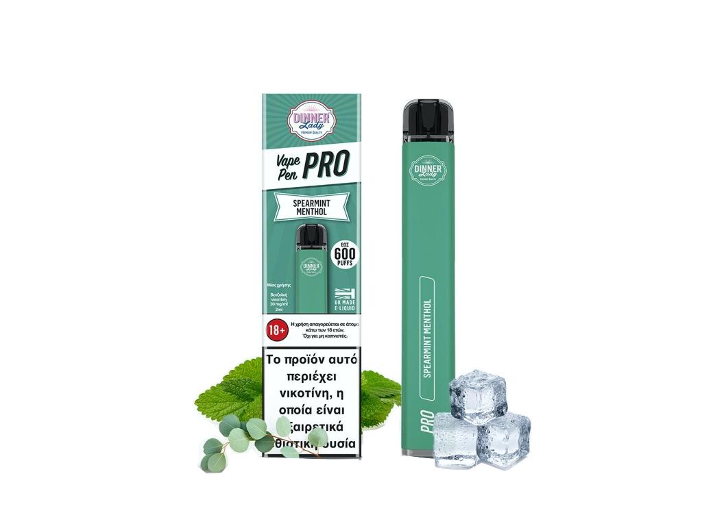     DINNER LADY VAPE PEN PRO 600 SPEARMINT MENTHOL 20mg (    ) 2ml