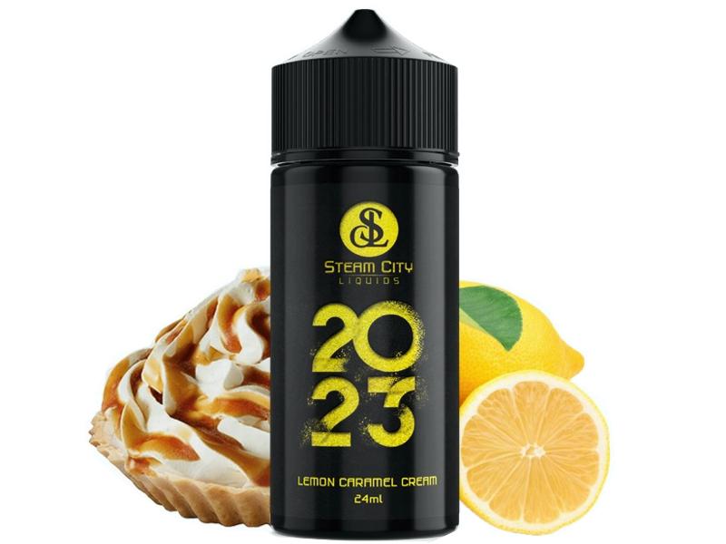 STEAM CITY 2023 LEMON CARAMEL CREAM FLAVOUR SHOT 24/120ML (   )