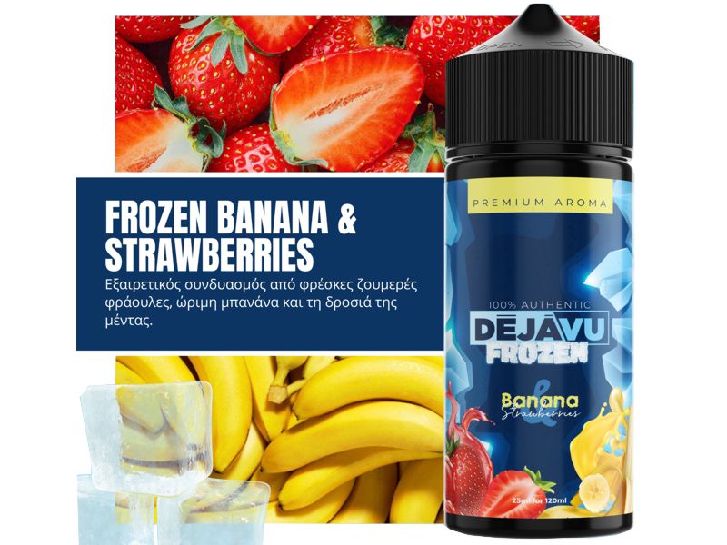 13665 - ΝΤΕΖΑΒΟΥ 100% AUTHENTIC Flavour Shot FROZEN BANANA & STRAWBERRIES 25ml / 120ml (μέντα με μπανάνα και φράουλα)