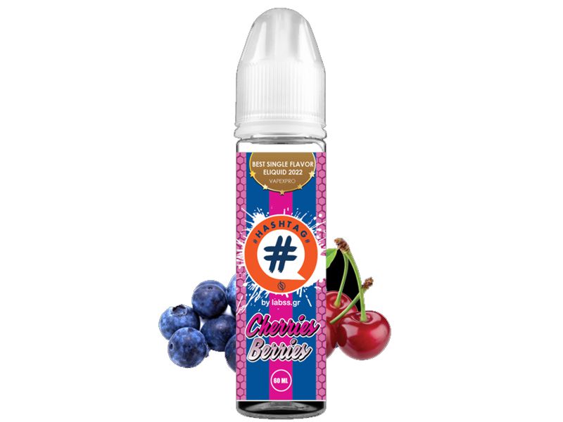 HASHTAG FLAVORSHOTS CHERRIES BERRIES Shake and Vape 12/60ML (  )