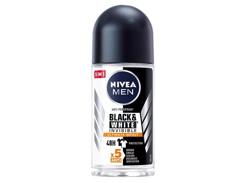 13728 - NIVEA BLACK & WHITE INVISIBLE Ultimate Impact 5 in 1   Roll-on 50ml