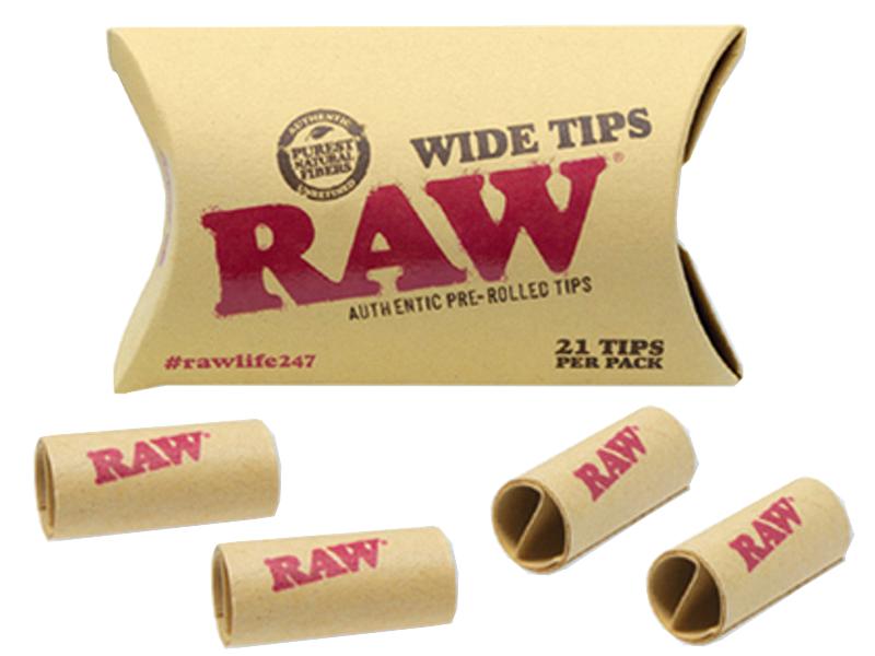  Raw WIDE Tips Prerolled    21  