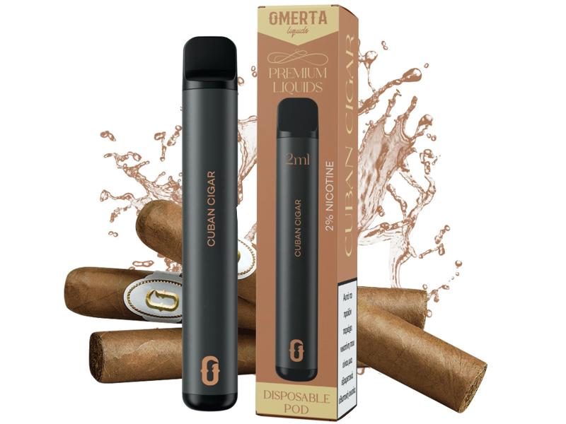 13831 - Ηλεκτρονικό τσιγάρο μιας χρήσης OMERTA POD GEN 2 CUBAN CIGAR 20mg (κουβανέζικο πούρο) 2ml