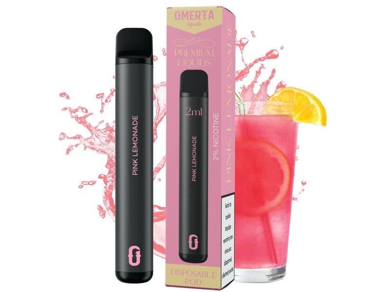 13834 - Ηλεκτρονικό τσιγάρο μιας χρήσης OMERTA POD GEN 2 PINK LEMONADE 20mg (ροζ λεμονάδα) 2ml