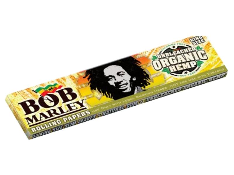 14003 - Χαρτάκια στριφτού Bob Marley King Size Unbleached Organic Hemp