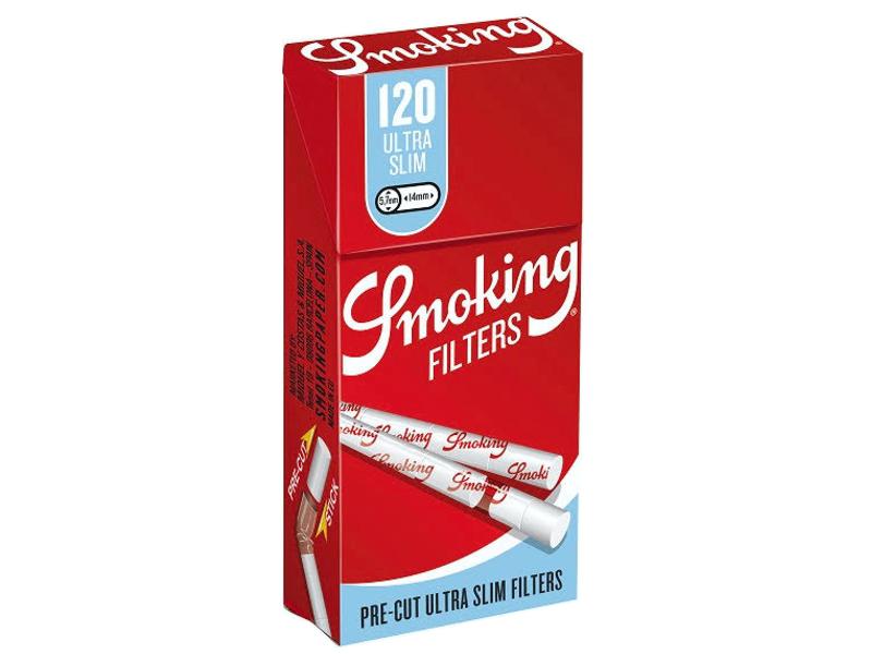 14018 -  SMOKING Red Pre-Cut 5,7mm ultra slim 120 