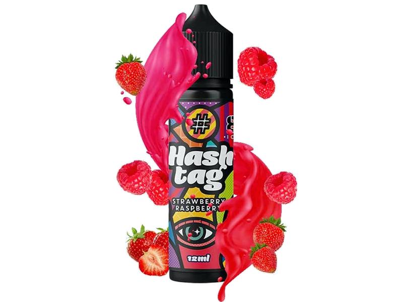 HASHTAG FLAVORSHOTS STRAWBERRY RASPBERRY ICE 8 Shake and Vape 12/60ML (    )