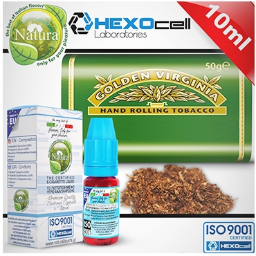 Υγρό αναπλήρωσης Natura VIRGINIA από την Hexocell (καπνικό) 10 ml