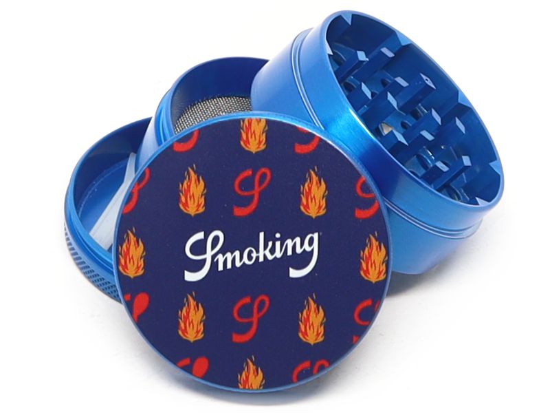 14229 -   SMOKING BLUE FLAME 4 PARTS METAL GRINDER 50mm 021832