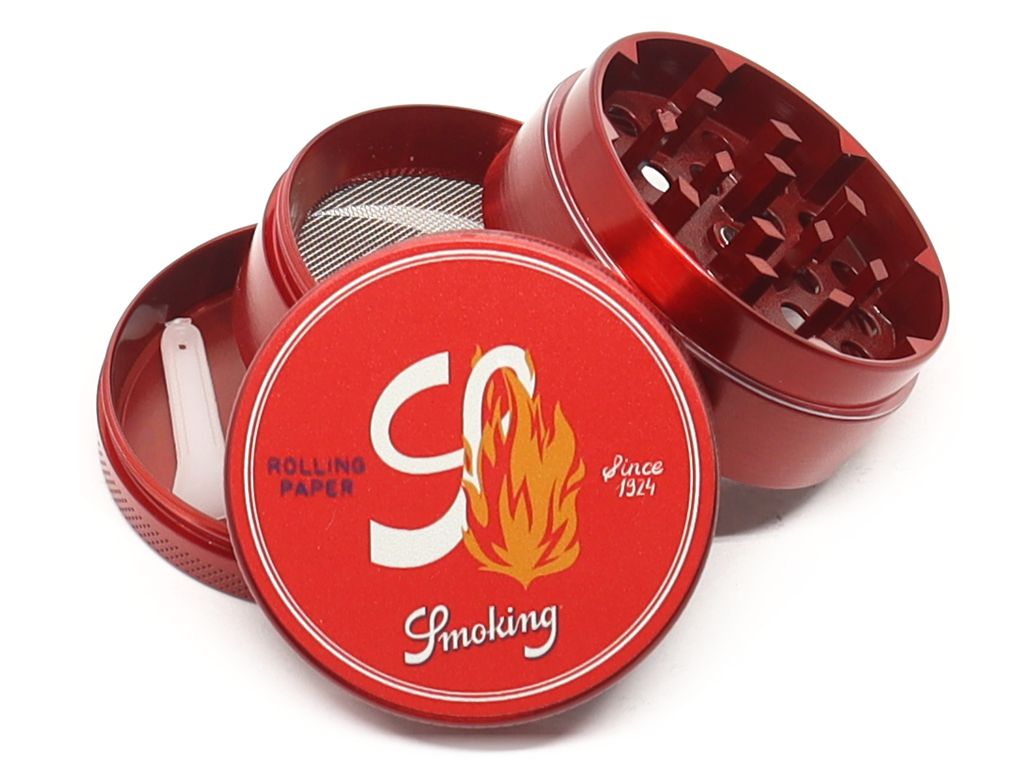   SMOKING ROLLING PAPERS SINCE 1924 - 4 PARTS METAL GRINDER 50mm 021832