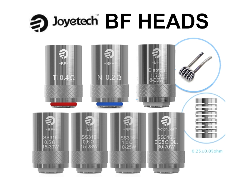 4006 - Joyetech Cubis Pro & AIO (BF SS316 / BF Clapton / NotchCoil 0.25ohm DL / BF Ni / BF Ti) 5 