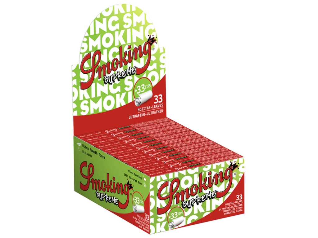 Smoking Supreme King Size 33 + TIPS Ultra Thin     (  24 )