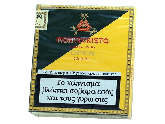 4396 - Cigarillos Montecristo open Club 20