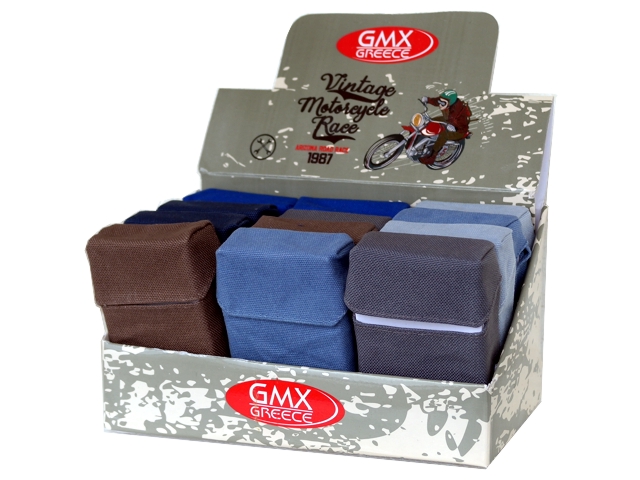 4435 - Κουτί με 12 θήκες GMX υφασμάτινη για σκληρό πακέτο 20 τσιγάρων