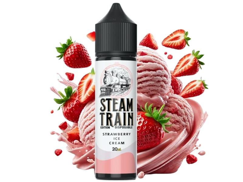 14743 - STEAMTRAIN DISPOSABLE EDITION Flavour Shot STRAWBERRY ICE CREAM 20ml / 60ml ( )