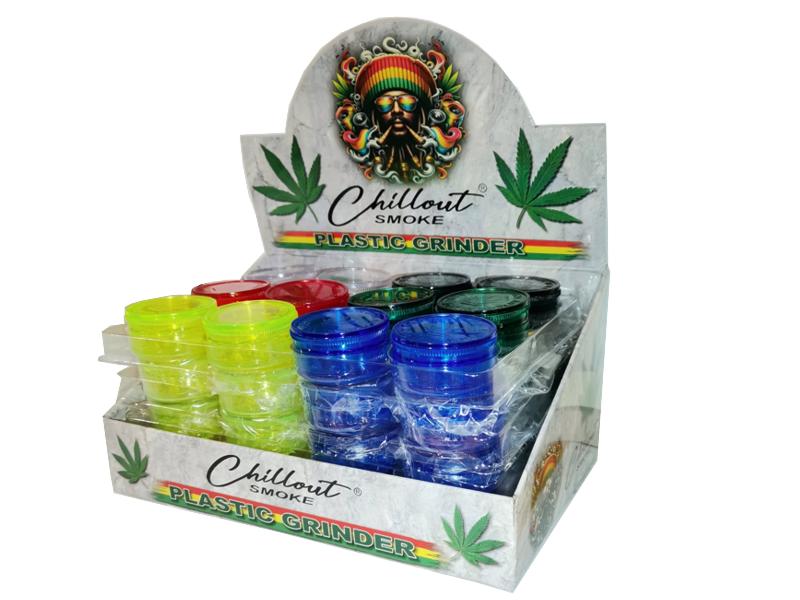   CHILLOUT SMOKE PLASTIC GRINDER 42mm 661-2006 (3 parts)   48 