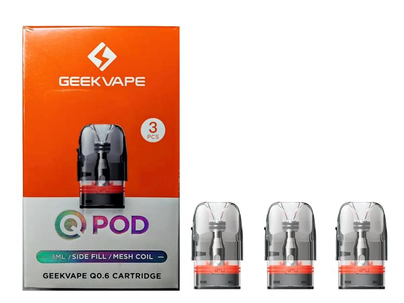 GeekVape  Q SIDE POD Cartridge 3ml - with 0.6ohm coil (3 )