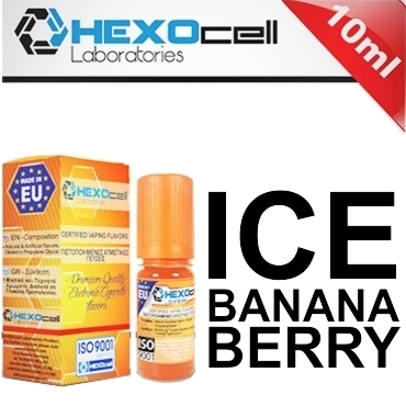4725 - Άρωμα Hexocell ICE BANANABERRY (παγωτό μπανάνα βατόμουρο) 10ml