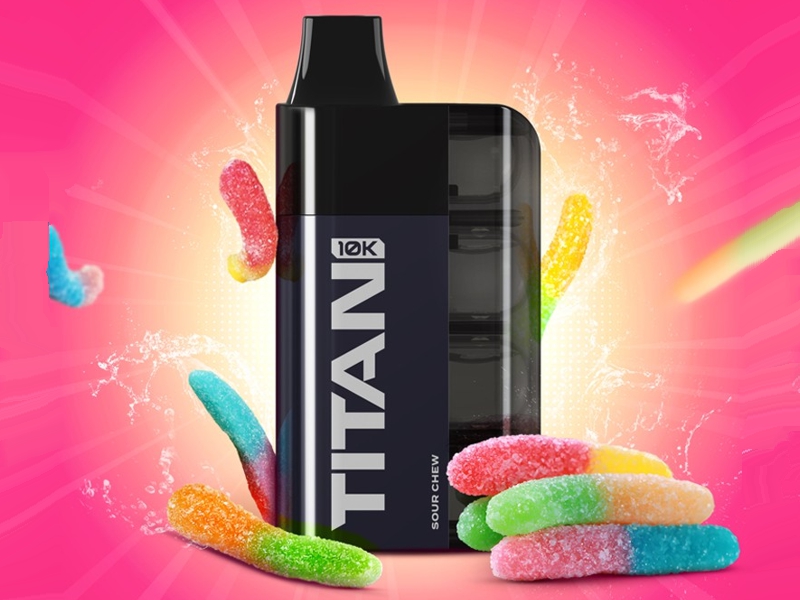 15055 - ����������� ������� ���� ������ TITAN SOUR CHEW 8*2ML ������ 16ML 20mg (��������) 10000 PUFFS