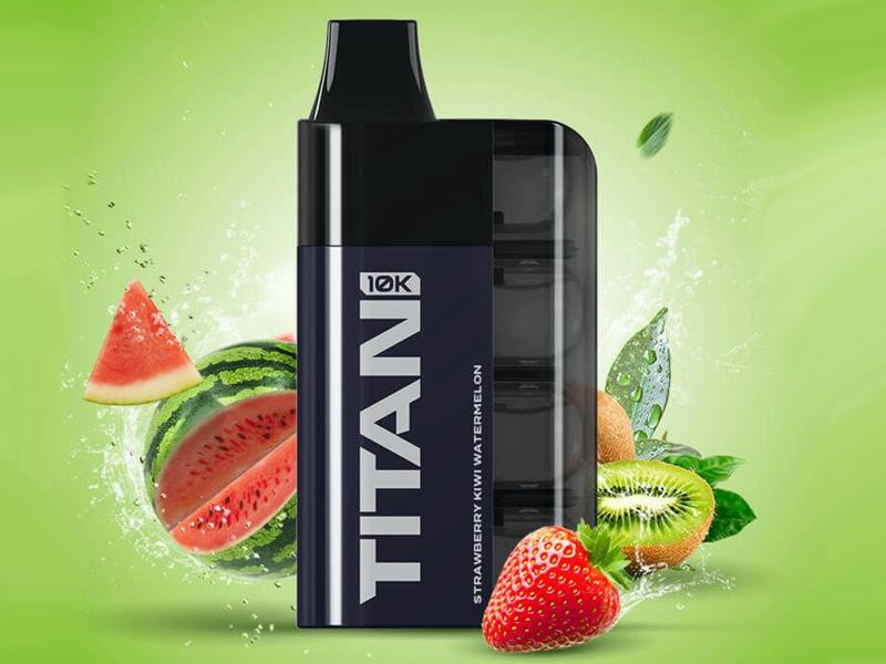 TITAN STRAWBERRY KIWI WATERMELON 8*2ML ������ 16ML 20mg (�������,���������,��������)10000 PUFFS ����������� ������� ���� ������
