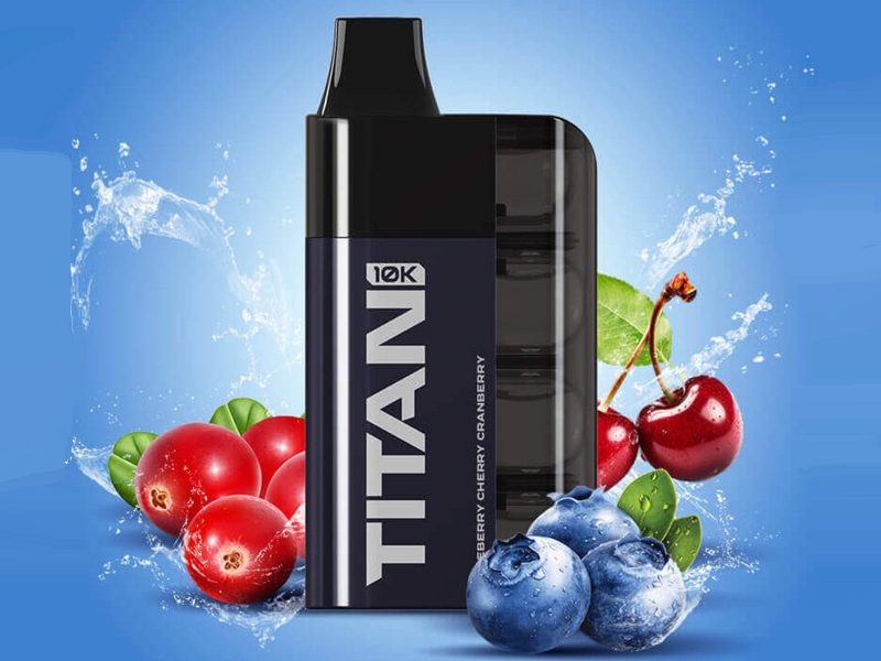TITAN BLUEBERRY CHERRY CRANBERRY 8*2ML ������ 16ML 20mg (��������� ��� ������)10000 PUFFS ����������� ������� ���� ������