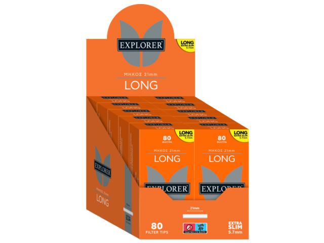 15146 - Κουτί με 10 φιλτράκια EXPLORER Long Filter extra slim 5.7mm 80 (πορτοκαλί) 15146 - Κουτί με 10 φιλτράκια EXPLORER Long Filter extra slim 5.7mm 80 (πορτοκαλί)