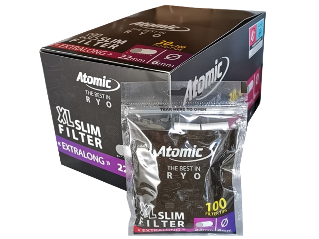 15163 - Atomic XL SLIM FILTER EXTRA LONG 6mm 100 ��������� �������� - ����� ��� 30���