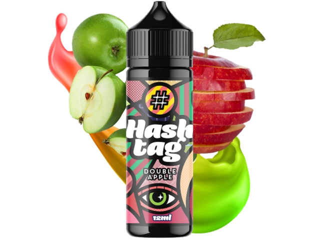 15187 - HASHTAG FLAVORSHOTS DOUBLE APPLE 22 Shake and Vape 12/120ML (������� ��� ������� ����)