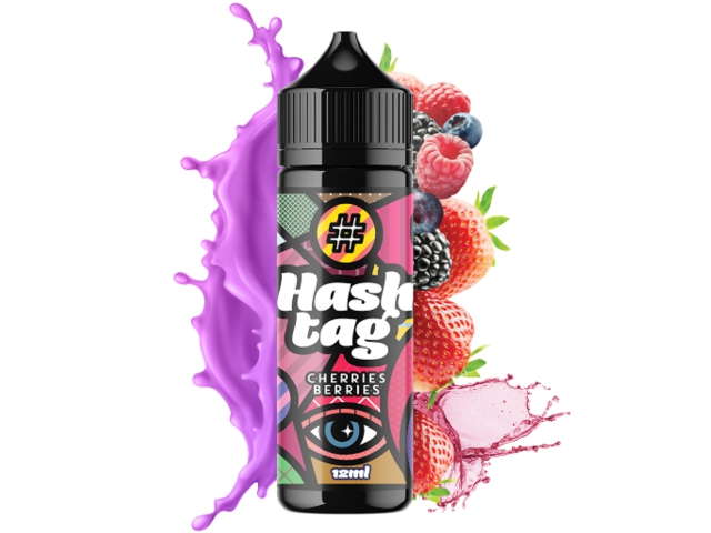 15188 - HASHTAG FLAVORSHOTS CHERRIES BERRIES 31 Shake and Vape 12/120ML (������� ��� ���������)