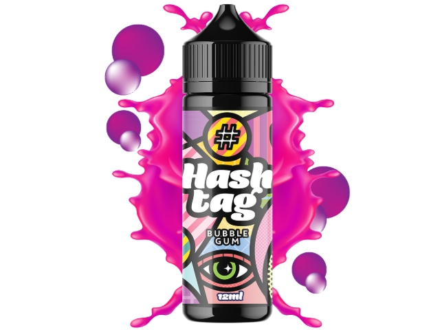 15190 - HASHTAG FLAVORSHOTS BUBBLEGUM 30 Shake and Vape 12/120ML (������������ �� �����)