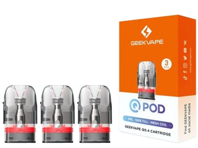 15222 - GeekVape Q SIDE POD Cartridge 3ml - with 0.4ohm Mesh coil (3 ������������)